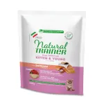 NATURAL TRAINER Cat Kitten Salmon kačiukams su la&scaron;i&scaron;a 0.3kg