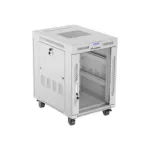 Lanberg | Rack cabinet 19" free-standing 15U/600x800 (flat pack) with glass door, LCD | FF01-6815-12SL | Grey
