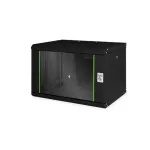 Digitus | Wall Mounting Cabinet | DN-19 07-U-SW | IP protection class: IP20; Front door: Glass door, single opening; Cabinet type: Wall mounting cabinet; Equipment mounting depth min.-max.: 305-370 mm; Load capacity: 100 kg; Dimensions 420 x 600 x 45 ...