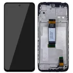 Ekranas Xiaomi Redmi 12 4G/12 5G/Poco M6 Pro 5G su lietimui jautriu stikliuku ir rėmeliu juodas ORG