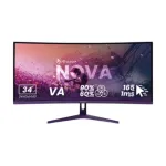 Arozzi | Nova | 34 " | VA | UWQHD | 21:9 | 165 Hz | 1 ms | 3440 x 1440 pixels | 350 cd/m&sup2; | HDMI ports quantity 2 | Purple