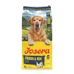 Josera Adult Chicken and Rice M/M sausas pa&scaron;aras vidutinių ir didelių veislių &scaron;unims su vi&scaron;tiena ir ryžiais, 12,5 kg