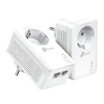 TP-LINK | AV1000 2-Port Gigabit Passthrough Powerline Starter Kit | TL-PA7027P KIT | 10/100/1000 Mbit/s | Ethernet LAN (RJ-45) ports 2 | No Wi-Fi | Extra socket