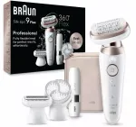 Braun Epilator | SES9-360 Silk &eacute;pil 9 Flex 3D | Operating time (max) 50 min | Number of power levels 1 | Wet & Dry | White/Rose