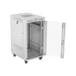 Lanberg | Rack cabinet 19" free-standing 22U/600x800 (flat pack) with glass door | FF01-6822-12SL | Grey