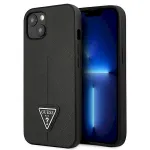 Guess GUHCP14MPSATLK Hardcase Saffiano Triangle Logo for iPhone 14 Plus/15 Plus 6.7" / black