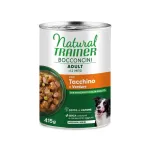 NATURAL TRAINER Dog Bocconcini konservas MM &scaron;unims su kalakutiena 415g (12)