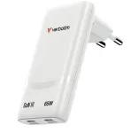 Verbatim Fold n Go Mains Charger USB-C 65W white
