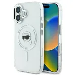 Karl Lagerfeld KLHMP16SHLSKIH Hardcase IML Metal Karl Head MagSafe for iPhone 16 6.1" / white