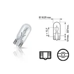 Lemputė PHILIPS 3W 12V W2,1X9,5d W3W