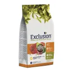 Exclusion Mono Protein Mediterraneo begrūdis sausas pa&scaron;aras vidutinių veislių mažiems &scaron;uniukams su jautiena M, 12 kg