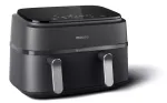 Philips Dual Basket Airfryer | NA351/00 3000 Series | Power 2750 W | Capacity 9 L | Rapid Air technology | Black