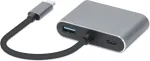 iBox IUHCHDVGA USB Type-C Hub 4-in-1 USB 3.0 + PD 100W + HDMI 4K 30Hz + VGA Full HD