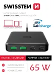 Swissten Desktop GaN Charger 2x USB-C /  2x USB / 65W