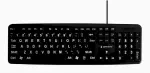Gembird KB-US-103 Standard USB Keyboard with Big Letters / black