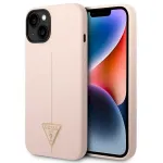 Guess GUHCP14MSLTGP Silicone Triangle Hardcase for iPhone 14 Plus/15 Plus 6.7" / pink