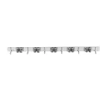 Maclean wall-mounted organizer for garden tools and mops, steel, with hooks, max. load 20 kg, width 60 cm, MC-185
