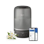 Philips | Humidifier | HU1510/03 Series 1000 | 19.6 W | Water tank capacity 3 L | Suitable for rooms up to 41 m&sup2; | Ultrasonic | Humidification capacity 275 ml/hr | Grey/Silver