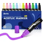 Akriliniai markeriai - flomasteriai ARRTX, 12 spalvų