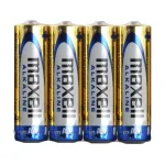 Maxell ALKALINE LR06 LR6 AA alkaline batteries, 4-pack, 1.5V, foil packaging
