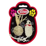 PET NOVA SISAL pelė ir kamuoliukas žaislai katėms 3vnt