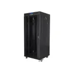 Lanberg | Rack cabinet 19" free-standing 27U/600x600 (flat pack) with glass door lCD V2 | FF01-6627-12BL | Black