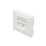 Digitus | Wallplate for Keystone Modules, German type, middle plate 50x50 mm, frame 80x80 mm | DN-93801-1