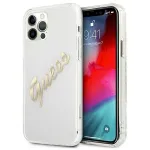 Guess GUHCP12MKTRSVGO Hardcase Vintage Script Gold for iPhone 12/12 Pro 6,1" / transparent
