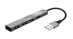 Trust 23786 Halyx USB 2.0 Hub 480 Mbit/s Aluminium 0.1 m