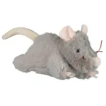 TRIXIE Pelė su mikroschema, pliu&scaron;as, katžolė, 15 cm, pilka (pak.4)
