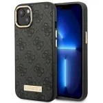 Guess GUHMP14MU4GPRK Hardcase 4G Logo Plate MagSafe for iPhone 14 Plus/15 Plus 6.7" / black