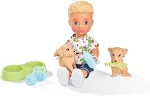 Ecost prekė po grąžinimo Simba Evi Love Timmy su mielais drabužiais, dviem &scaron;unimis ir daugybe priedų