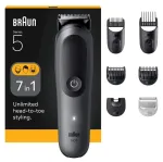 Braun 7-in-1 Grooming Kit | All-in-One Kit Series 5 AIO5520 | Cordless | Number of length steps 14 | Black