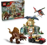 LEGO 76976 Jurassic World Spinosaurus & Quetzalcoatlus Air Mission Construction