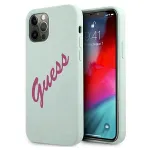 Guess GUHCP12MLSVSBF Silicone Vintage Hardcase for iPhone 12/12 Pro 6,1" / blue fuschia