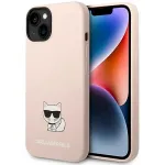 Karl Lagerfeld KLHCP14MSLCTPI Silicone Hardcase for iPhone 14 Plus / 15 Plus 6,7" / light pink