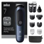 Braun 11in1 Grooming Kit | All-in-One Series 7 AIO7540 | Cordless | Number of length steps 14 | Black/Blue