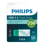 Philips FM25FD175B/00 USB-C 3.2 Gen 1 Flash Drive 256GB Click Spring Green green