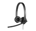 Logitech H570e Mono MS Teams Laidinės ausinės USB-A, Juoda