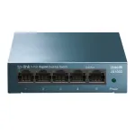 TP-Link LS105G 5-Port 10/100/1000Mbps Desktop Tinklo &scaron;akotuvas, Steel housing, Mėlyna