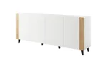 FARO chest of drawers 200x42x82 white matt + oak craft