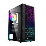 Gembird Fornax 2500 ARGB Gaming ATX computer case, Midi Tower, backlight, Black