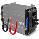 Qoltec Pure Sine Wave Inverter | 12V to 230V | 3000/6000W | LCD | USB | USC-C | Compatible with LiFePO4 GEL AGM