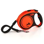 FLEXI pavadėlis &scaron;uniui Xtreme L juostinis 5m, oranžinis
