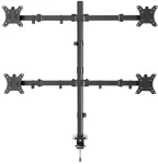 Gembird MA-D4-01 Adjustable Desk Mounted 4-Display Monitor Mount Rotate / Tilt / Swivel