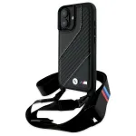 BMW BMHCP16S23PSCCK iPhone 16 6.1" hardcase M Edition Carbon Stripe & Strap / black