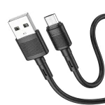 USB kabelis Hoco X83 USB-A to MicroUSB 1.0m juodas