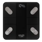 Adler | Smart Bathroom Scale | AD 8186b | Maximum weight (capacity) 180 kg | Accuracy 100 g | Body Mass Index (BMI) measuring | Black