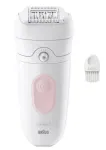 Braun Epilator | Silk-&eacute;pil 5 SE5-000 | Operating time (max) 40 min | Number of power levels 2 | Wet & Dry | White/Pink