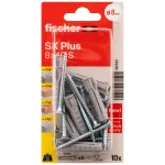 FISCHER kai&scaron;čiai su varžtais SX Plus S, 8x40 mm, 10 vnt.